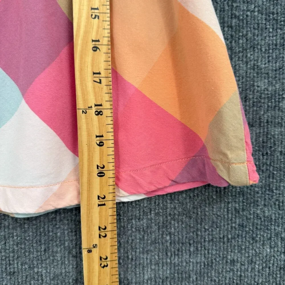 Carters Girls Plaid Flutter Sleeve Dress Size 4T Pink Blue Cotton Viscose Ruffle